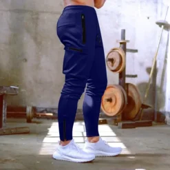 Men's Sweatpants Running Pants Track Pants Pocket Drawstring Elastic Waistband Pants / Trousers Outdoor Sports & Outdoor Athletic Fall Soft Marathon Running Workout Tailored Fit Sportswear Activewear