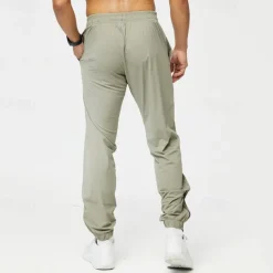 Men's Sweatpants Running Pants Track Pants Pocket Elastic Waistband Ankle Zippers Pants / Trousers Outdoor Sports & Outdoor Athletic Lightweight Soft Marathon Running Workout Tailored Fit Sportswear