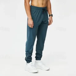 Men's Sweatpants Running Pants Track Pants Pocket Elastic Waistband Ankle Zippers Pants / Trousers Outdoor Sports & Outdoor Athletic Lightweight Soft Marathon Running Workout Tailored Fit Sportswear