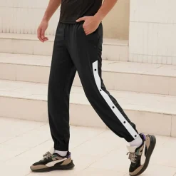 Men's Sweatpants Tear Away Pants Running Pants Athletic Pants Basketball Pants Pocket Elastic Waistband Pants / Trousers Outdoor Sports & Outdoor Athletic Fall Quick Dry Lightweight Soft Marathon