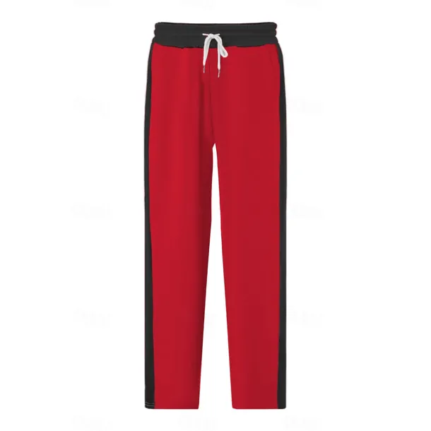 Men's Sweatpants Trousers Casual Pants Patchwork Pocket Drawstring Color Block Comfort Vacation Sports Outdoor Casual Black White Micro-elastic