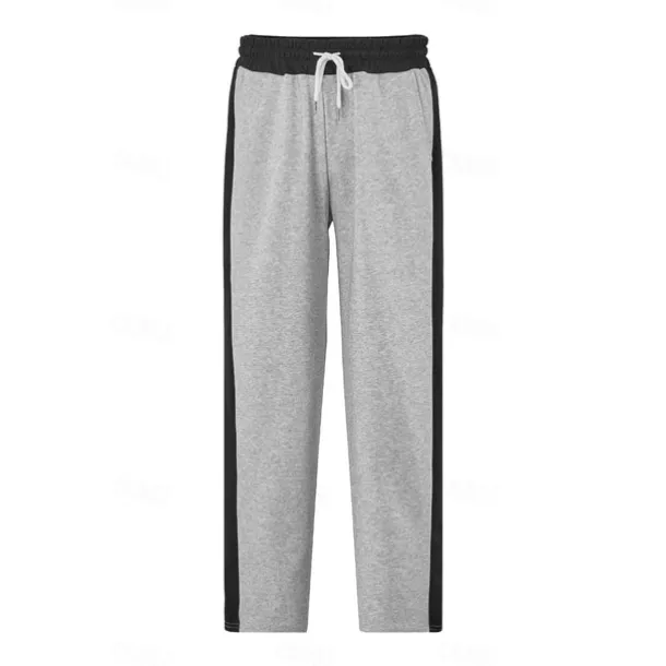 Men's Sweatpants Trousers Casual Pants Patchwork Pocket Drawstring Color Block Comfort Vacation Sports Outdoor Casual Black White Micro-elastic