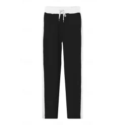 Men's Sweatpants Trousers Casual Pants Patchwork Pocket Drawstring Color Block Comfort Vacation Sports Outdoor Casual Black White Micro-elastic