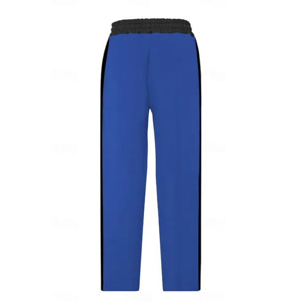 Men's Sweatpants Trousers Casual Pants Patchwork Pocket Drawstring Color Block Comfort Vacation Sports Outdoor Casual Black White Micro-elastic