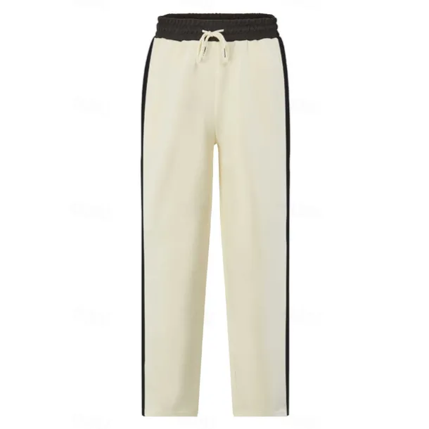 Men's Sweatpants Trousers Casual Pants Patchwork Pocket Drawstring Color Block Comfort Vacation Sports Outdoor Casual Black White Micro-elastic