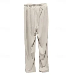 Men's Sweatpants Trousers Straight Leg Sweatpants Pocket Drawstring Elastic Waist Plain Comfort Sports Outdoor Daily Fashion Casual Black White Micro-elastic