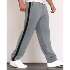 Men's Sweatpants Wide Leg Sweatpants Trousers Pocket Drawstring Elastic Waist Color Block Comfort Sports Outdoor Daily Fashion Casual Black White Micro-elastic