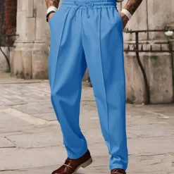 Men's Sweatpants Wide Leg Sweatpants Trousers Pocket Drawstring Elastic Waist Plain Comfort Sports Outdoor Daily Fashion Casual ArmyGreen Black Micro-elastic