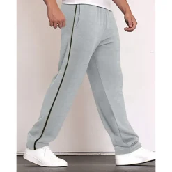 Men's Sweatpants Wide Leg Sweatpants Trousers Patchwork Pocket Drawstring Color Block Comfort Sports Outdoor Daily Fashion Casual Black Red Micro-elastic