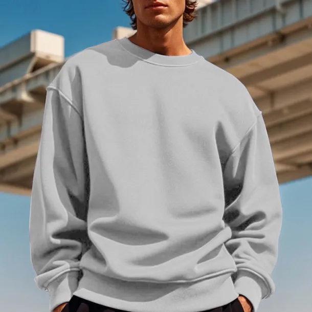 Men's Sweatshirt Black White Yellow Red Navy Blue Crew Neck Plain Patchwork Sports & Outdoor Daily Holiday Polyester Streetwear Basic Casual Spring & Fall Clothing Apparel Hoodies Sweatshirts Long