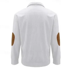 Men's Sweatshirt Quarter Zip Sweatshirt Black White Navy Blue Green Half Zip Color Block Tree Sports & Outdoor Daily Holiday Polyester Corduroy Streetwear Basic Casual Fall & Winter Clothing Apparel