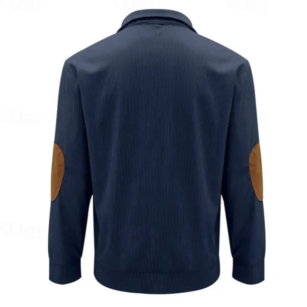 Men's Sweatshirt Quarter Zip Sweatshirt Black White Navy Blue Green Half Zip Color Block Tree Sports & Outdoor Daily Holiday Polyester Corduroy Streetwear Basic Casual Fall & Winter Clothing Apparel