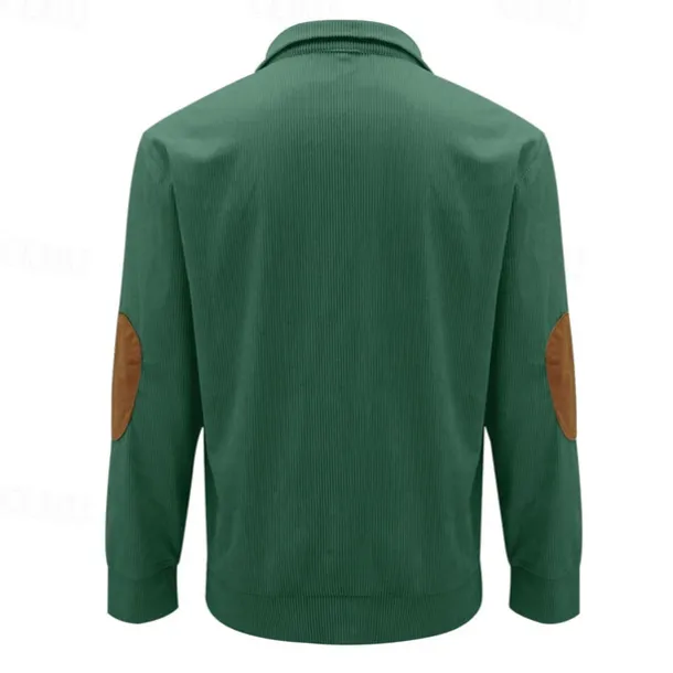 Men's Sweatshirt Quarter Zip Sweatshirt Black White Navy Blue Green Half Zip Color Block Tree Sports & Outdoor Daily Holiday Polyester Corduroy Streetwear Basic Casual Fall & Winter Clothing Apparel