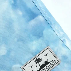 Men's Swim Shorts Board Shorts Swim Trunks Print Quick dry Breathable Drawstring Elastic Waist Vacation Beach Hawaiian Casual Blue