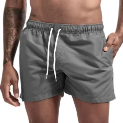 Men's Swim Shorts Swim Trunks Quick Dry Board Shorts Bathing Suit Breathable Drawstring With Pockets - Swimming Surfing Beach Water Sports Solid Colored Spring Summer