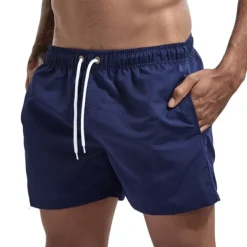 Men's Swim Shorts Swim Trunks Quick Dry Board Shorts Bathing Suit Breathable Drawstring With Pockets - Swimming Surfing Beach Water Sports Solid Colored Spring Summer