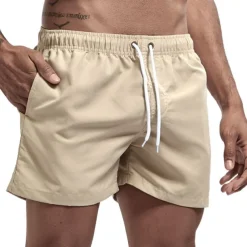 Men's Swim Shorts Swim Trunks Quick Dry Board Shorts Bathing Suit Breathable Drawstring With Pockets - Swimming Surfing Beach Water Sports Solid Colored Spring Summer