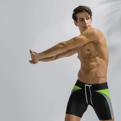 Men's Swim Trunks Board Shorts Swim Brief Pocket Drawstring Elastic Waist Color Block Comfort Breathable Short Casual Daily Holiday Fashion Streetwear Black Deep Blue Micro-elastic