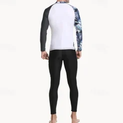 Men's Swim Trunks Rash guard Swimsuit Lightweight Long Sleeve Swimwear Swimsuit 2 Piece Swimming Surfing Beach Water Sports Printed Summer Spring Autumn