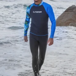 Men's Swim Trunks Rash guard Swimsuit Lightweight Long Sleeve Swimwear Swimsuit 2 Piece Swimming Surfing Beach Water Sports Printed Summer Spring Autumn