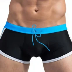 Men's Swim Trunks Swim Shorts Spandex Swimwear Bottoms Drawstring Swimming Surfing Beach Water Sports Patchwork Summer Spring