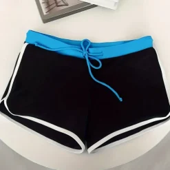 Men's Swim Trunks Swim Shorts Spandex Swimwear Bottoms Drawstring Swimming Surfing Beach Water Sports Patchwork Summer Spring