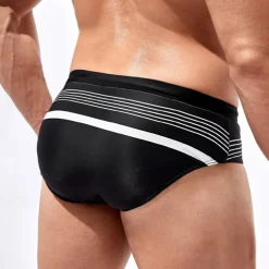 Men's Swim Trunks Swim Shorts Swimwear Bottoms Drawstring Swimming Surfing Beach Water Sports Stripes Summer Spring