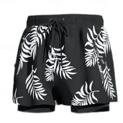 Men's Swim Trunks Swim Shorts Quick Dry Lightweight Board Shorts Bathing Suit with Pockets Compression Liner Drawstring Swimming Surfing Beach Water Sports Solid Colored Summer