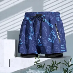 Men's Swim Trunks Swim Shorts Quick Dry Lightweight Board Shorts Bathing Suit with Pockets Compression Liner Drawstring Swimming Surfing Beach Water Sports Solid Colored Summer