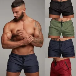 Men's Swim Trunks Swim Shorts Quick Dry Lightweight Board Shorts Bathing Suit Drawstring with Pockets Swimming Surfing Beach Water Sports Solid Colored Summer