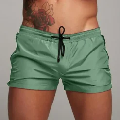 Men's Swim Trunks Swim Shorts Quick Dry Lightweight Board Shorts Bathing Suit Drawstring with Pockets Swimming Surfing Beach Water Sports Solid Colored Summer