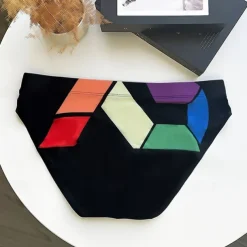 Men's Swim Trunks Swim Shorts Swimwear Bottoms Swimming Surfing Beach Water Sports Patchwork Summer Spring