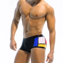 Men's Swim Trunks Swim Shorts Quick Dry Board Shorts Bathing Suit Swimming Surfing Water Sports Patchwork Summer