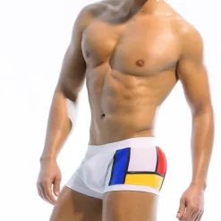 Men's Swim Trunks Swim Shorts Quick Dry Board Shorts Bathing Suit Swimming Surfing Water Sports Patchwork Summer