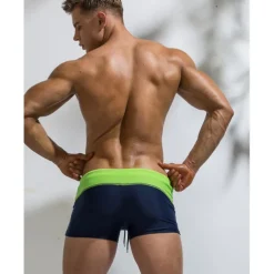 Men's Swim Trunks Swim Shorts Quick Dry Lightweight Board Shorts Bathing Suit Drawstring Swimming Surfing Beach Water Sports Patchwork Summer