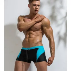 Men's Swim Trunks Swim Shorts Quick Dry Lightweight Board Shorts Bathing Suit Drawstring Swimming Surfing Beach Water Sports Patchwork Summer