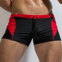 Men's Swim Trunks Swim Shorts Quick Dry Lightweight Board Shorts Bathing Suit Drawstring Swimming Surfing Beach Water Sports Patchwork Summer