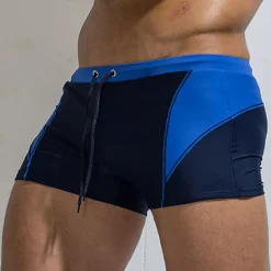 Men's Swim Trunks Swim Shorts Quick Dry Lightweight Board Shorts Bathing Suit Drawstring Swimming Surfing Beach Water Sports Patchwork Summer