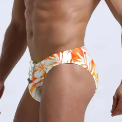Men's Swim Trunks Swim Shorts Swimwear Bottoms Drawstring Swimming Surfing Beach Water Sports Floral Printed Summer Spring