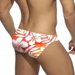 Men's Swim Trunks Swim Shorts Swimwear Bottoms Drawstring Swimming Surfing Beach Water Sports Floral Printed Summer Spring