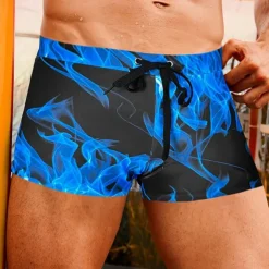Men's Swim Trunks Swim Shorts Swimwear Bottoms Drawstring Swimming Surfing Beach Water Sports Printed Summer Spring