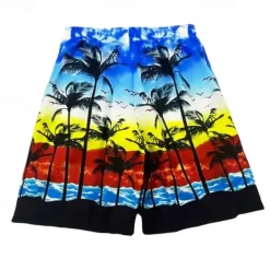 Men's Swim Trunks Swim Shorts Board Shorts Bottoms Drawstring with Pockets Swimming Surfing Beach Water Sports Tropical Printed Summer Spring