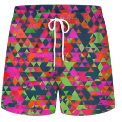 Men's Swim Trunks Swim Shorts Quick Dry Board Shorts Bathing Suit Drawstring with Pockets Swimming Surfing Beach Water Sports Printed Summer Spring
