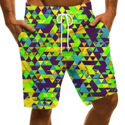 Men's Swim Trunks Swim Shorts Quick Dry Board Shorts Bathing Suit Drawstring with Pockets Swimming Surfing Beach Water Sports Printed Summer Spring