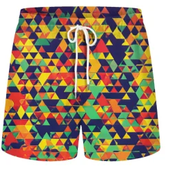 Men's Swim Trunks Swim Shorts Quick Dry Board Shorts Bathing Suit Drawstring with Pockets Swimming Surfing Beach Water Sports Printed Summer Spring