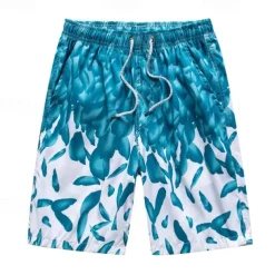 Men's Swim Trunks Swim Shorts Board Shorts Bathing Suit Drawstring with Pockets Swimming Surfing Beach Water Sports Tropical Summer Spring