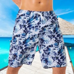Men's Swim Trunks Swim Shorts Board Shorts Pocket Drawstring Elastic Waistband Shorts Outdoor Sports & Outdoor Beach Fall Quick Dry Lightweight Soft Swimming Surfing Beach Tailored Fit Sportswear
