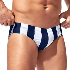 Men's Swim Trunks Swim Shorts Swimwear Bottoms Swimming Surfing Beach Water Sports Stripes Summer Spring