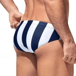 Men's Swim Trunks Swim Shorts Swimwear Bottoms Swimming Surfing Beach Water Sports Stripes Summer Spring