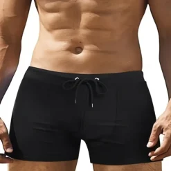 Men's Swim Trunks Swim Shorts Swimwear Bottoms Drawstring Swimming Surfing Beach Water Sports Solid Colored Summer Spring
